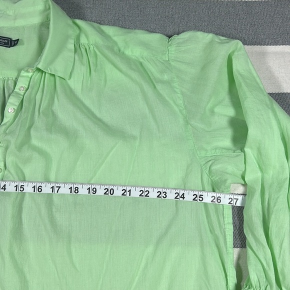 Vineyard Vines Womens Mint Green Popover Shirt Cotton Modal Relaxed Fit Size M - Picture 3 of 11